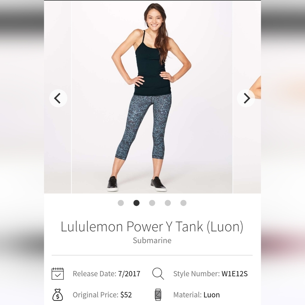 Lululemon athletica Power Y Tank in Submarine